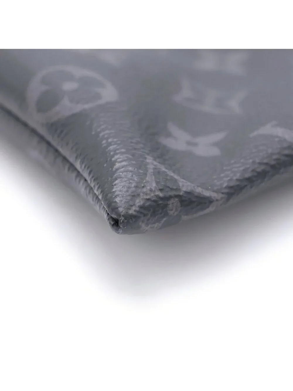 Louis Vuitton Monogram Eclipse Pochette Discovery Leather Clutch Black